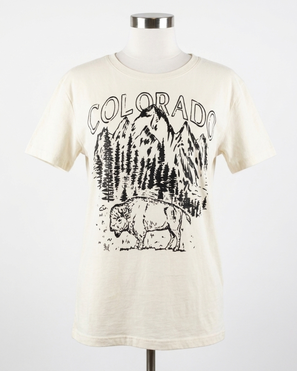 NEW GRACE AND LACE vintage fit colorado tee in white